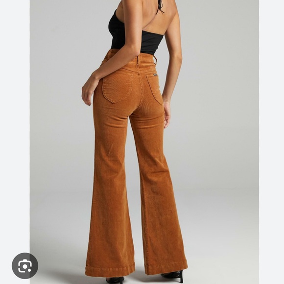 Rollas Eastcoast Flare Tan Corduroy Pants - Picture 7 of 12